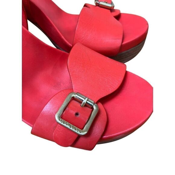 Tory Burch Tatum Nectarine Platform Heels Women’s 7.5 US - Picture 13 of 16